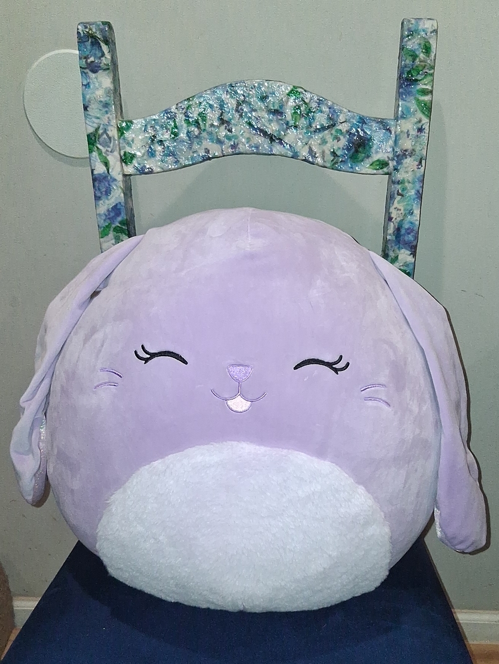 Squishmallow Lavender Bunny Plush Pillow - Cute Round Plush